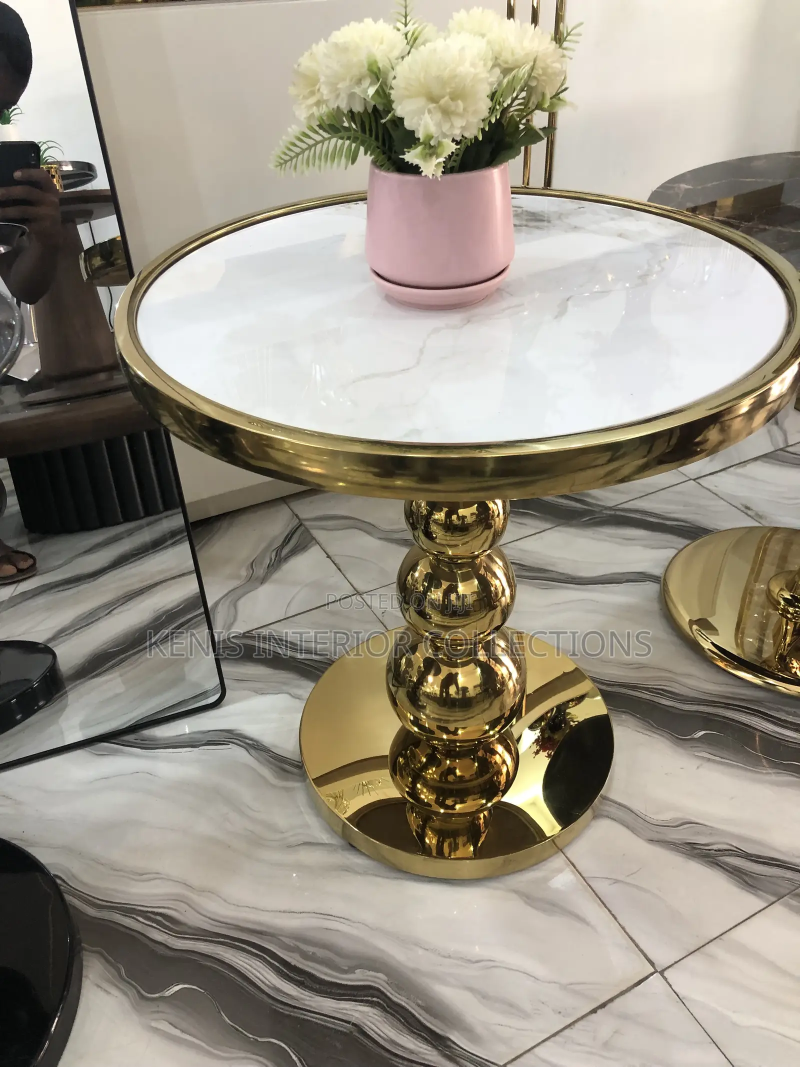 Ceramic Top Side Stool