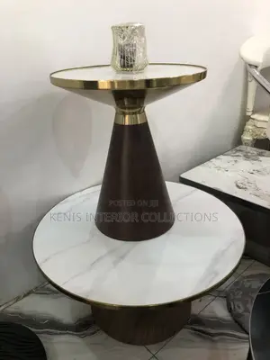 Ceramic Top Center Table With Side Stool