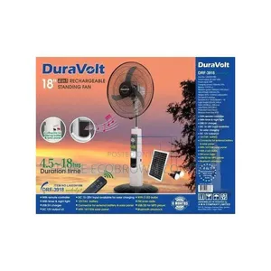 Dura Volt 18" Inch Solar Rechargeable Standing Fan