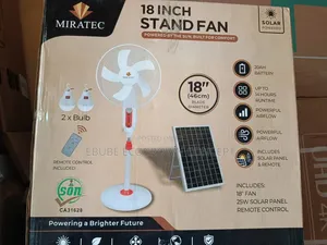 18 Inches Standing Fan Rechargeable Solar Fan With Remote Available