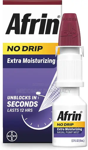 Afrin No Drip 12 Hour Nasal Congestion Relief Pump Mist - 15 mL