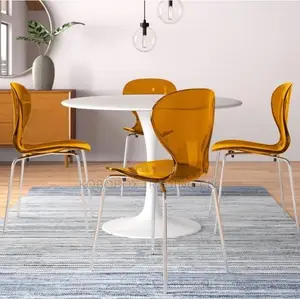 Acrylic Amber Chairs