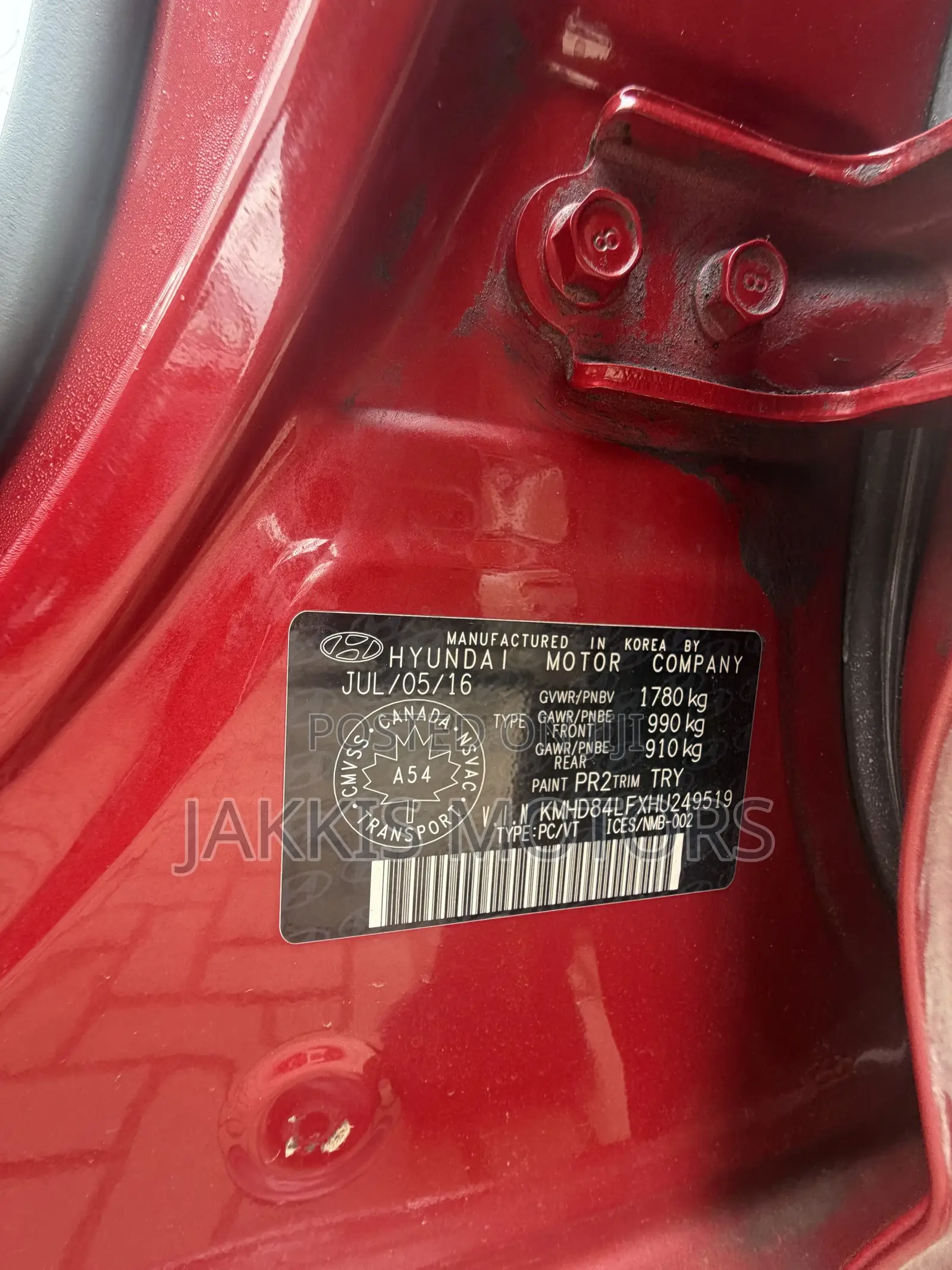 Hyundai Elantra 2017 Red