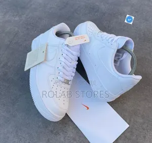 High Quality Original White Leather Nike Air Force 1 Sneakers