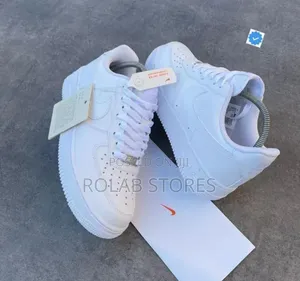 High Quality Original White Leather Nike Air Force 1 Sneakers