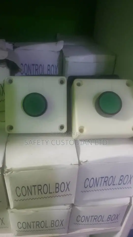 Electrical Control Box With Green Push Button Switch
