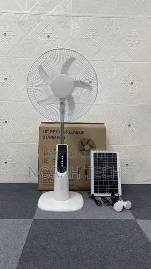 16 Inches Rechargeable Fan With Solar Panel