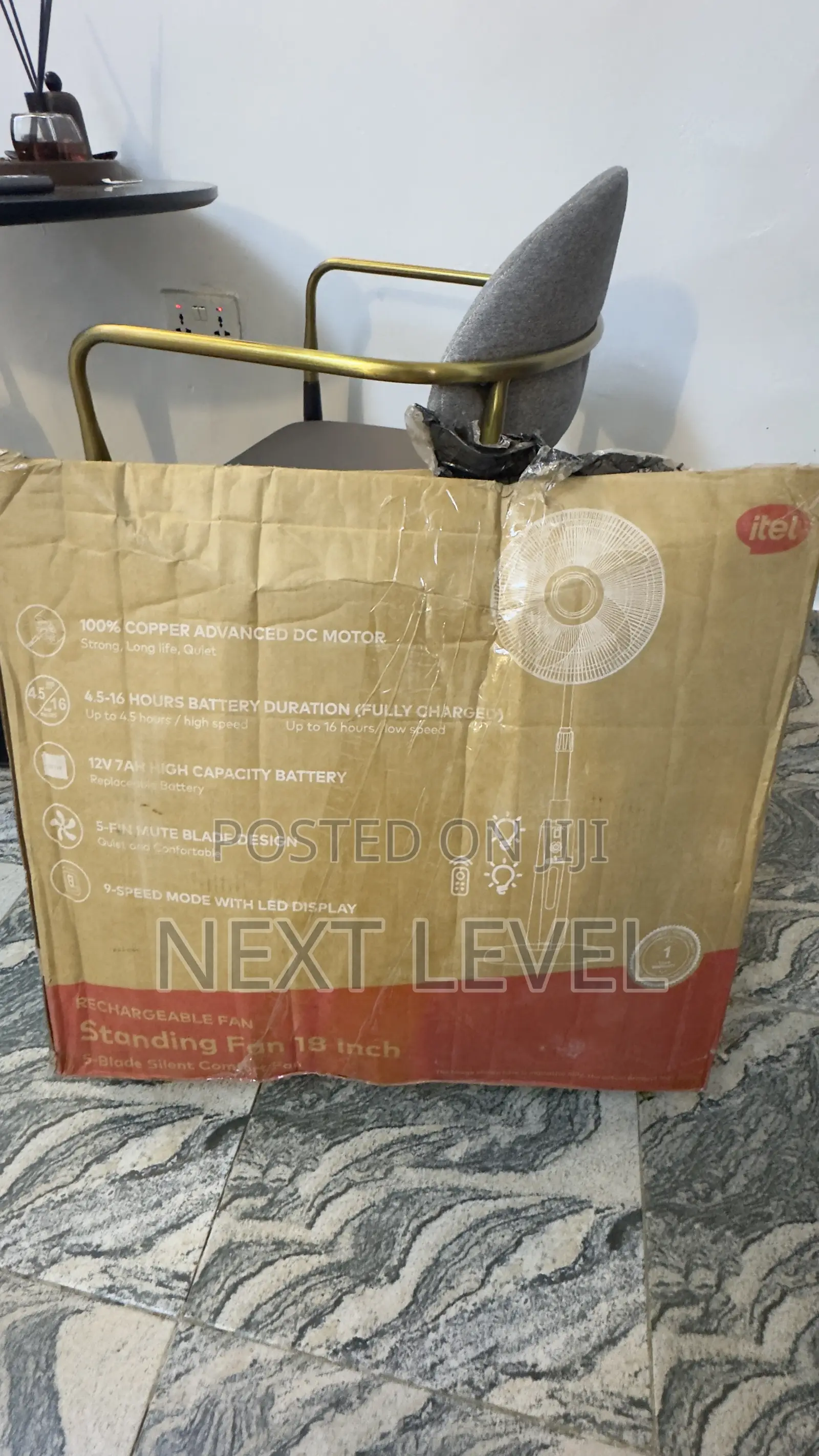 Itel 18inch Rechargeable Fan