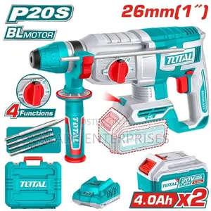 Total Li-Ion 20V Rotary Hammer (With 2 Batteries & Charger)