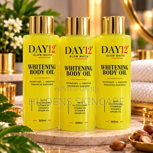 DAY12 Glow White Body Oil 300ml – Glutathione, Vitamin B3, Vitamin E