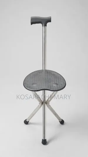 Foldable Walking Stick With Chair