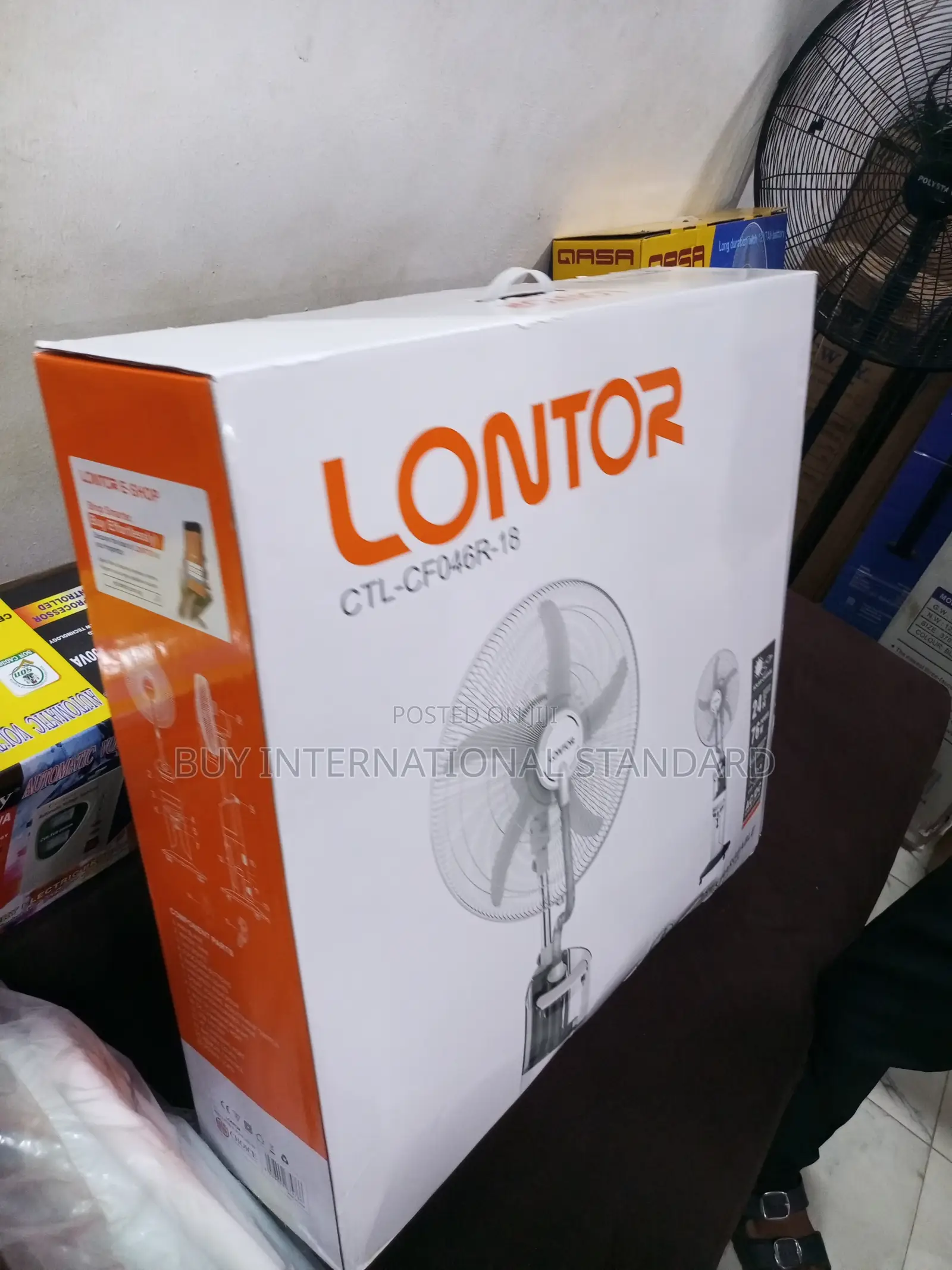 Lontor 18-Inch Battery-Powered Cooling Fan for Home Use