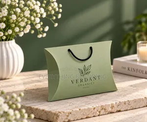 Custom Printed Pillow Box Bags, A5 Rope Handle for Perfume & Jewelry