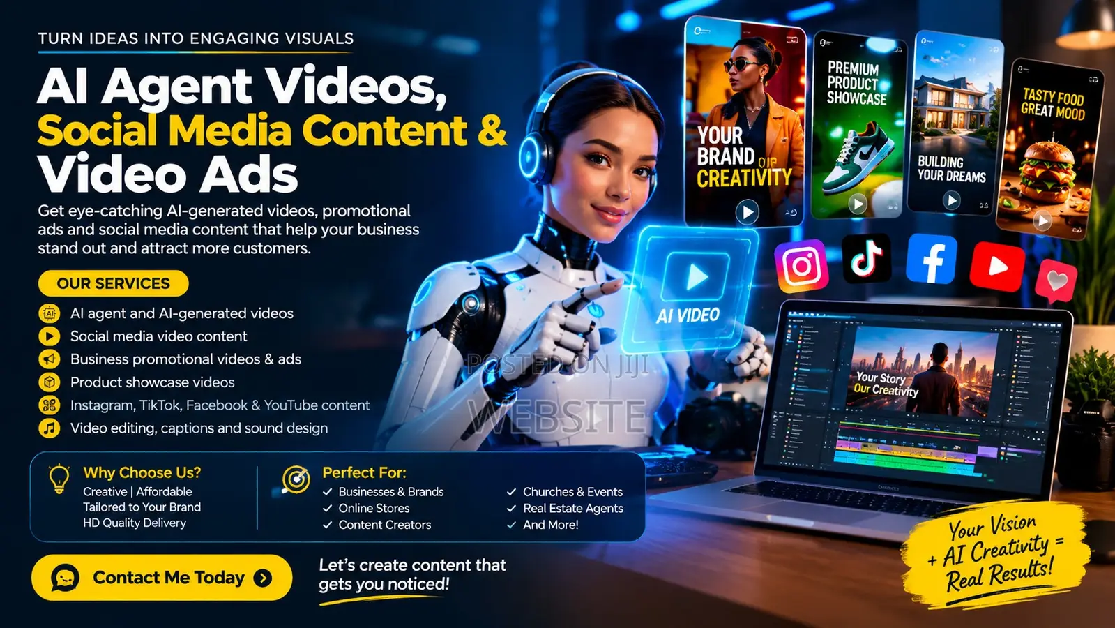 AI Agent Videos, Social Media Content & Video Ads