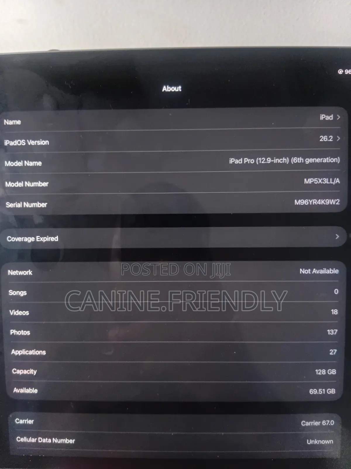 Apple iPad Pro 12.9 (2022) 128 GB Gray