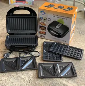 3in1 Waffle Panini Sandwich Maker (2 Slice Model SM08-3)