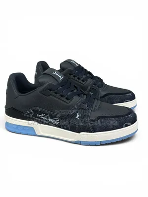 Louis Vuitton Trainer in Monogram Surplus Denim & Grained Calf Leather