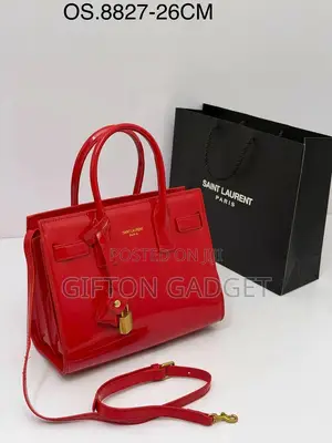 1: Saint Laurent Sac De Jour Patent Leather Tote Bag in Brown – 26cm