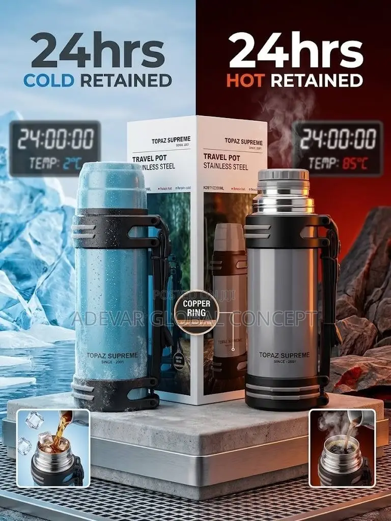 2.2 Liter Stainless Steel Travel Flask