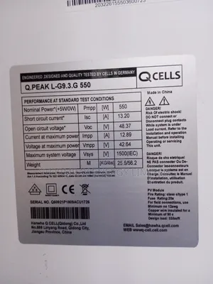550w QCells Solar Panel