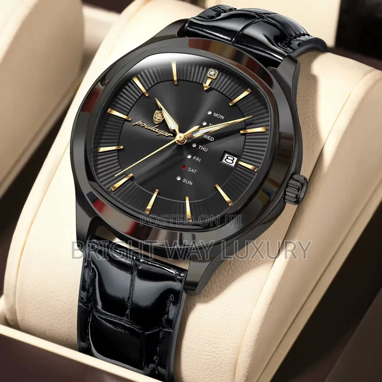Luxury Poedegar Leather
Strong Luminous 
Sapphire Glass 
Waterproof