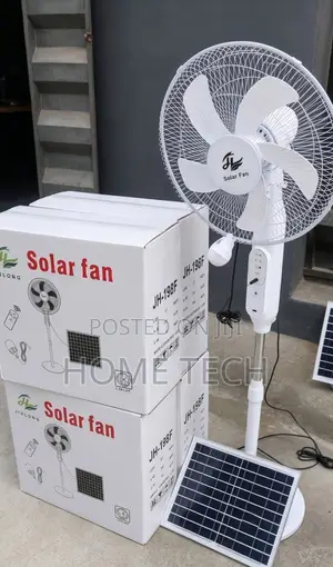Rechargeable Portable Solar Standing Fan With Free Solar Panel