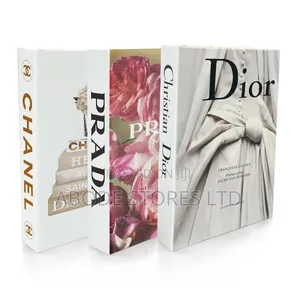 3 PCS Prada, Channel, Dior Foldable Faux Books