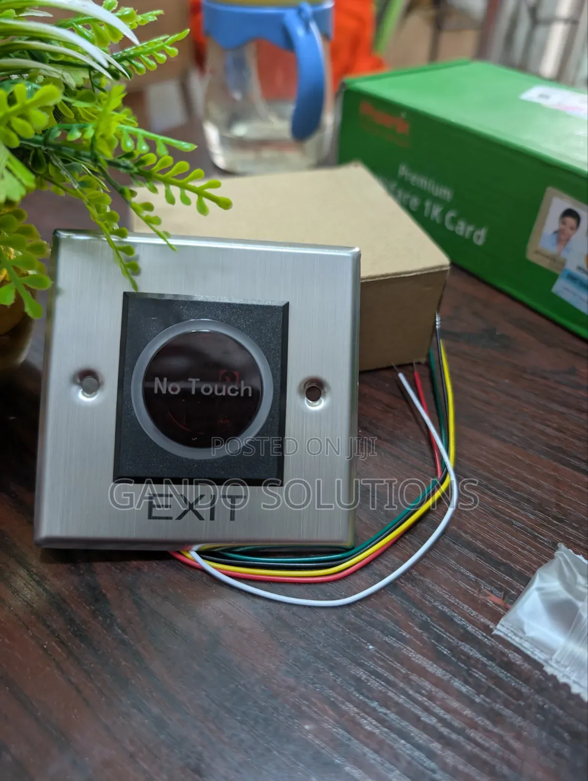 Non Touch Exit Button