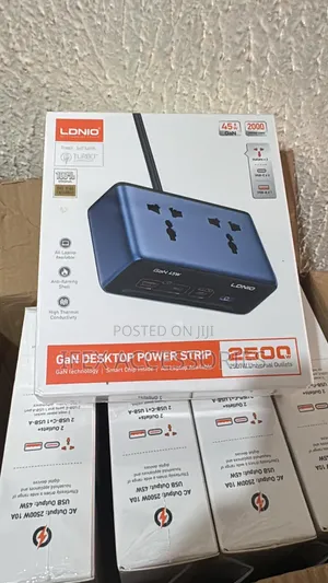 Ldnio Gan Desktop Power Strip (2500w) Universal Outlets
