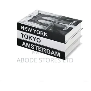 3 PCS Cities Foldable Decorative Faux Books