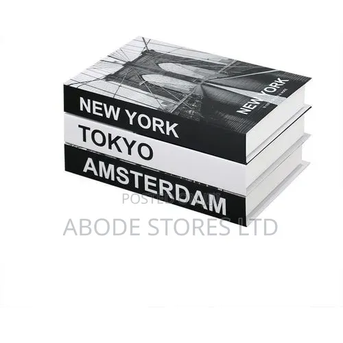 3 PCS Cities Foldable Decorative Faux Books