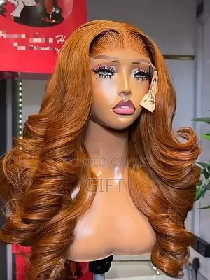 20 Inches Ginger Body Wave Wig - Full Frontal - 100% Human Hair