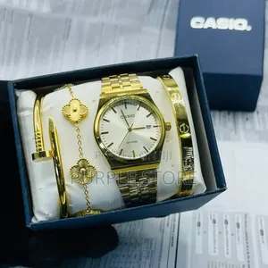 Casio Ladies Watch and Bracelets Set as Seen in Different Colors