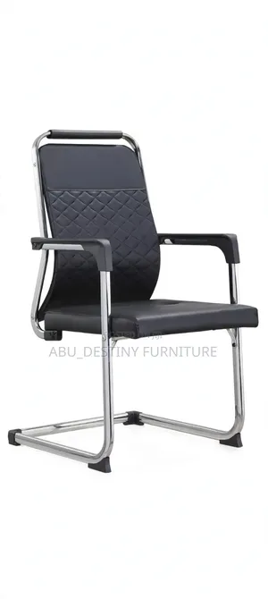 Visitors Quilted Leather Chair - Cantilever Chrome Base