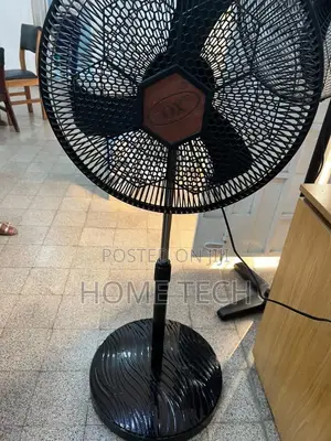 OX 18" Hexa Rechargeable Standing Fan With Phone Tray & Solar Charge