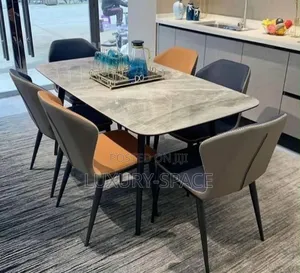 Six Seaters Popular Marble Dining Set