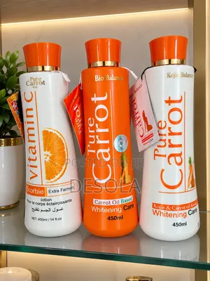 Pure Carrot Body Lotion 450ml – Vitamin C & Kojic Balance Variants