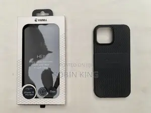 KRUSELL iPhone 13 Pro Max Black Textured Genuine Leather Case Cover