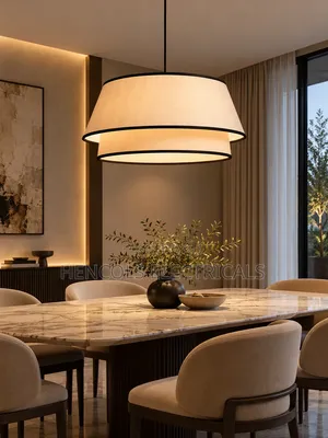 Modern Double-Layer Fabric Pendant Ceiling Light