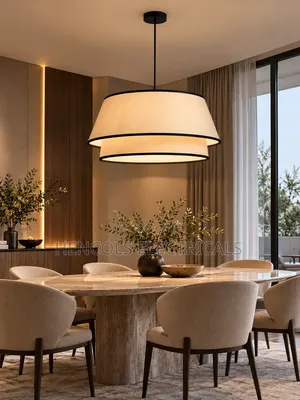 Modern Double-Layer Fabric Pendant Ceiling Light