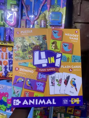 4-in-1 Animal Funny Games Set (124 Pieces)