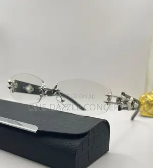Prada F Y2k-Style Rimless Oval Sunglasses