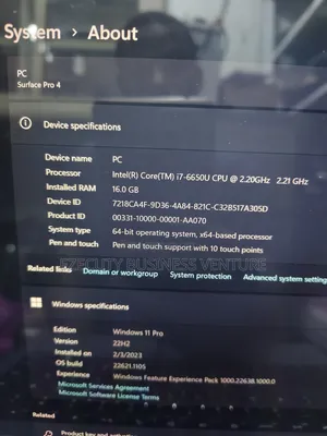 Laptop Microsoft Surface Pro 4 16GB Intel Core i7 SSD 256GB