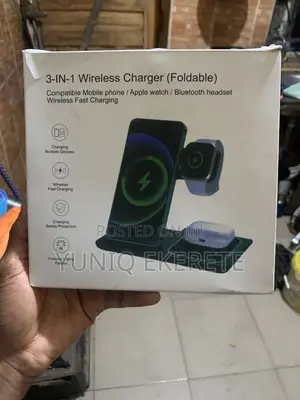 3in1 Foldable Wireless Charger, Phone/Applewatch/Bluetooth Headset