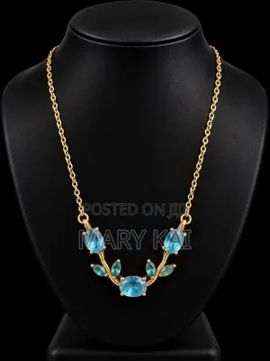 Blue Jewelry Gold Necklace