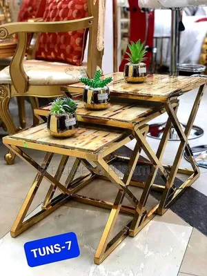 Z Leg Gold Luxury Side Stool