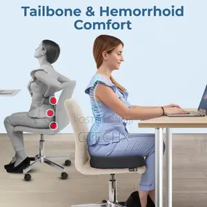 Donut Cushion Memory Foam Pillow Tailbone & Coccyx Support Hemorrhoid