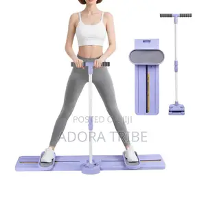 Foldable Pelvic Floor & Leg Slider Fitness Machine With Handlebar