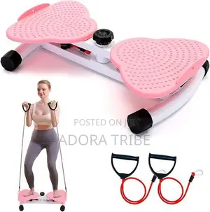 Split Waist Twisting Board With Resistance Bands & Massage Pedals