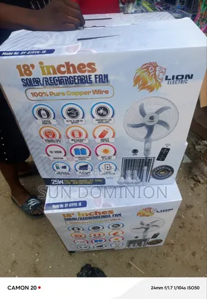 18inchs Rechargeable Solar Fan
